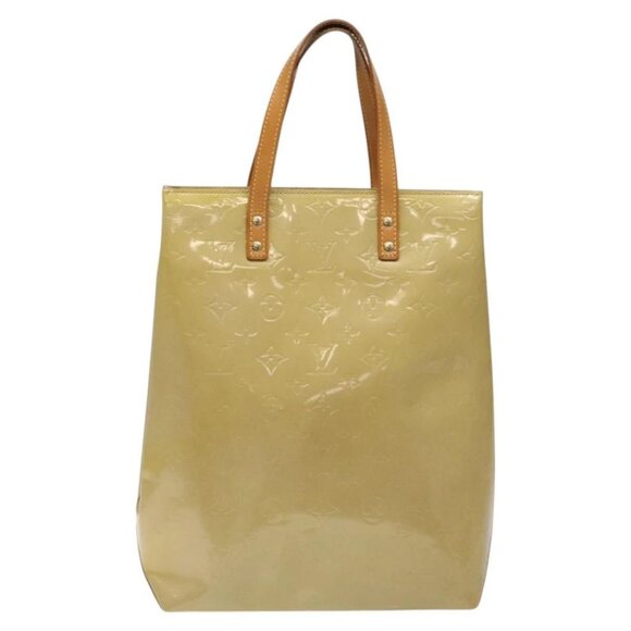 LOUIS VUITTON Monogram Vernis Reade MM Hand Bag Beige M91141 LV Auth 116687 - Picture 2 of 16